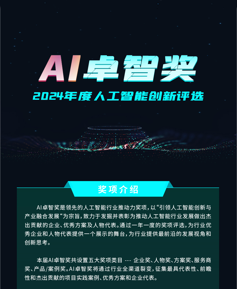 “AI卓智奖”年度人工智能创新评选